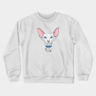 Oriental cat portrait Crewneck Sweatshirt